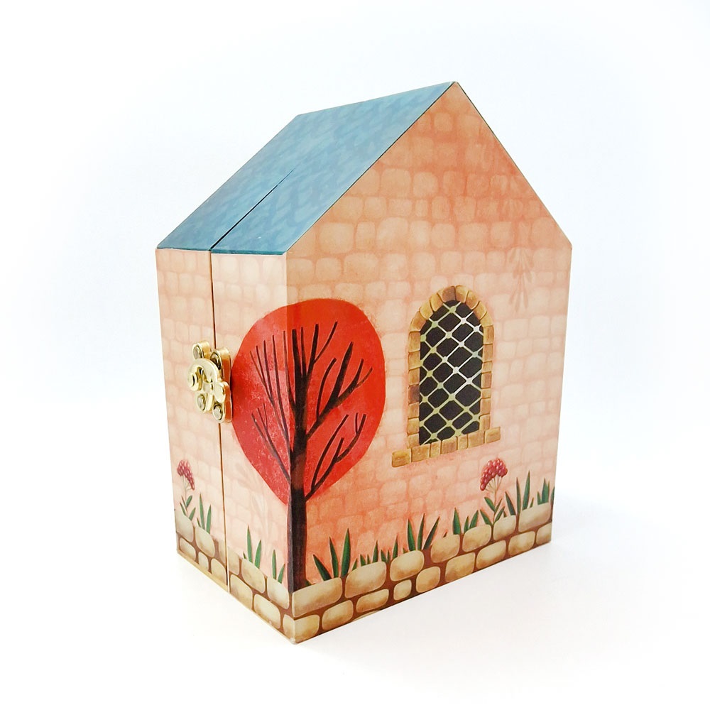 Svoora Musical Jewelry Box ‘Fairy House’ with Ring Holder & Wide Mirror ‘Ellie’