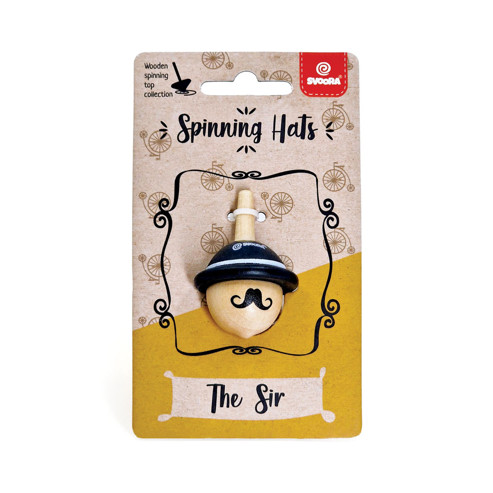 Svoora Wooden Top Spinning Hat: The Sir 5.5 cm