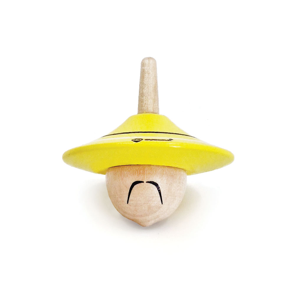 Svoora Wooden Top Spinning Hat:  'The Chinese' 5.5 cm