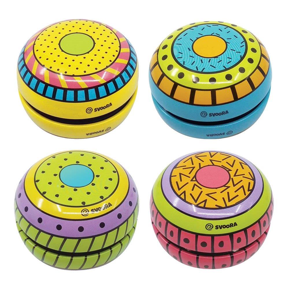 Svoora Tin Yo-Yo with Free Spin Funky Party in 4 designs