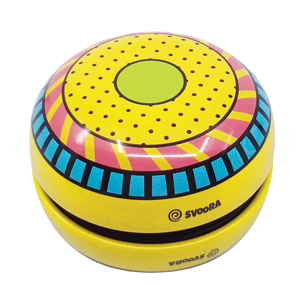 Svoora Tin Yo-Yo with Free Spin 'Funky Party' in 4 designs