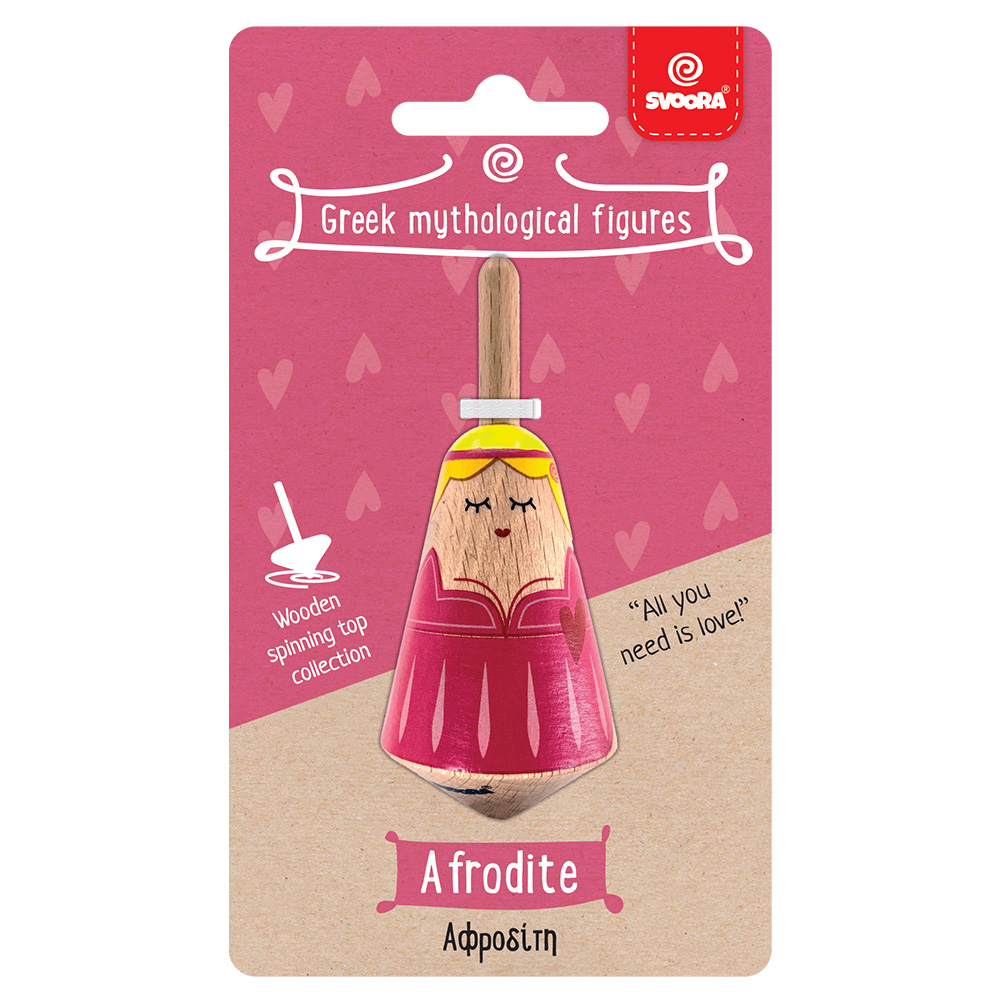 Svoora Wooden Top Mythology Figure Afrodite