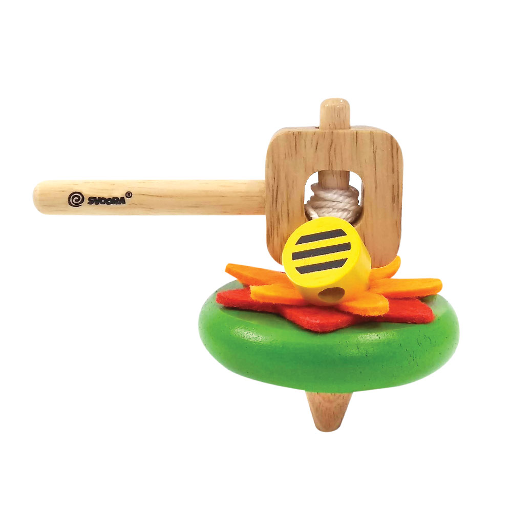 Svoora Spinning Top with Handle ‘Flower’