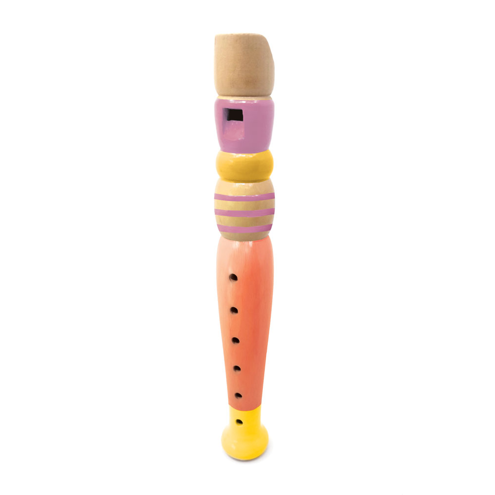 Svoora Wooden Mini Flute ‘Peacock’ Pink