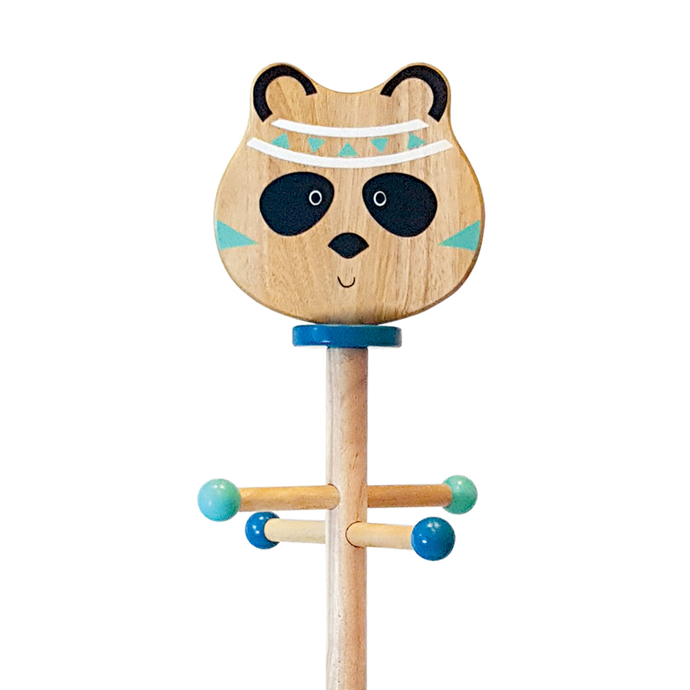 Svoora Children's Coat Hanger Stand Indianimals 'Panda' (solid wood)