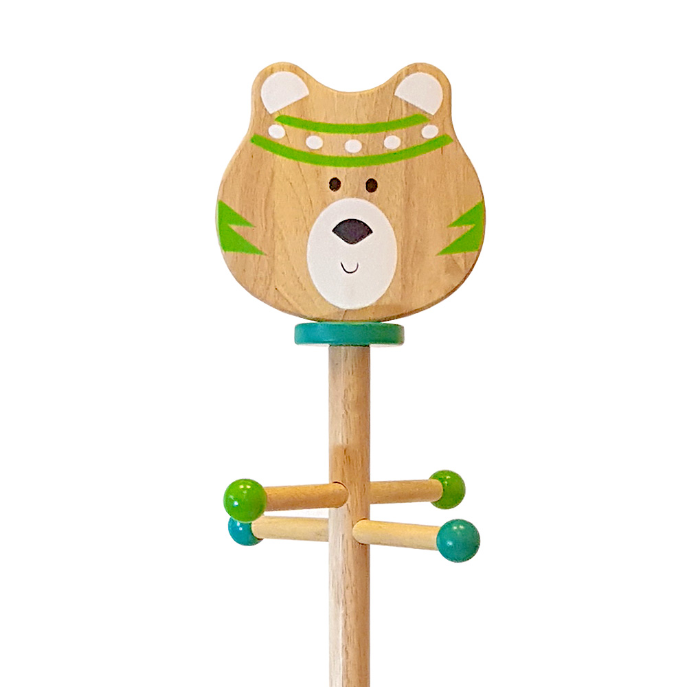 Svoora Children's Coat Hanger Stand Indianimals 'Bear' (solid wood)