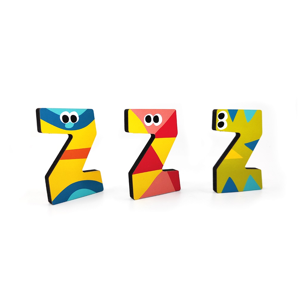 Svoora Wooden Greek Letter Circus 'Ζ' in 3 designs