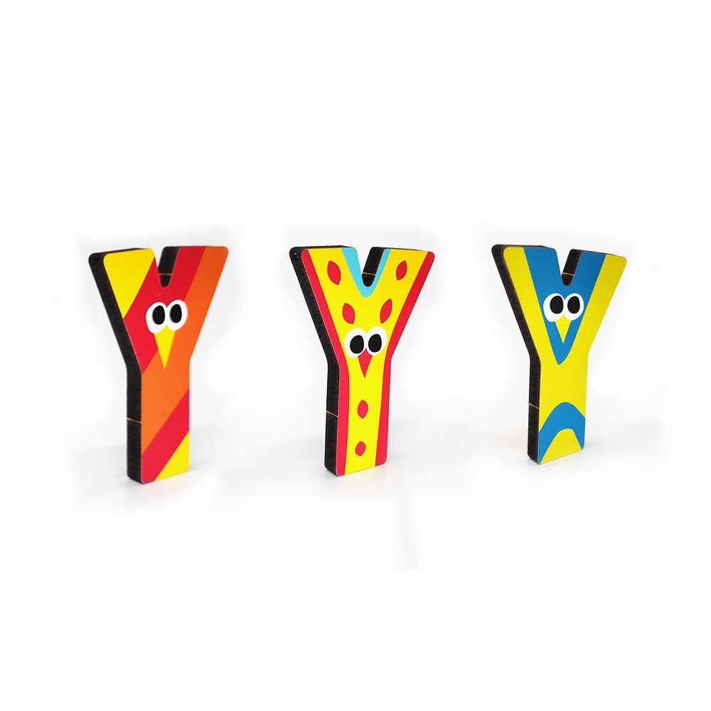 Svoora Wooden Greek Letter Circus 'Υ' in 3 designs