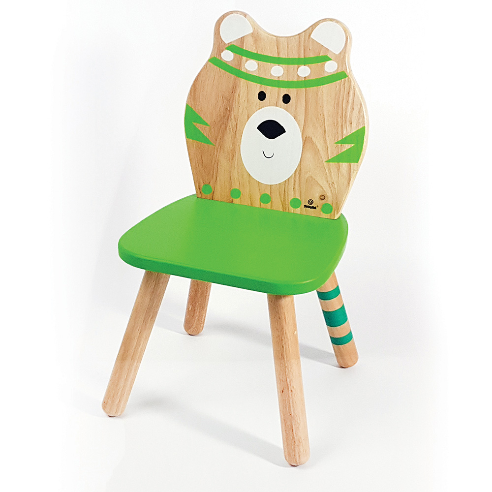 Svoora Children's Chair Indianimals 'Bear' (solid Rubberwood)