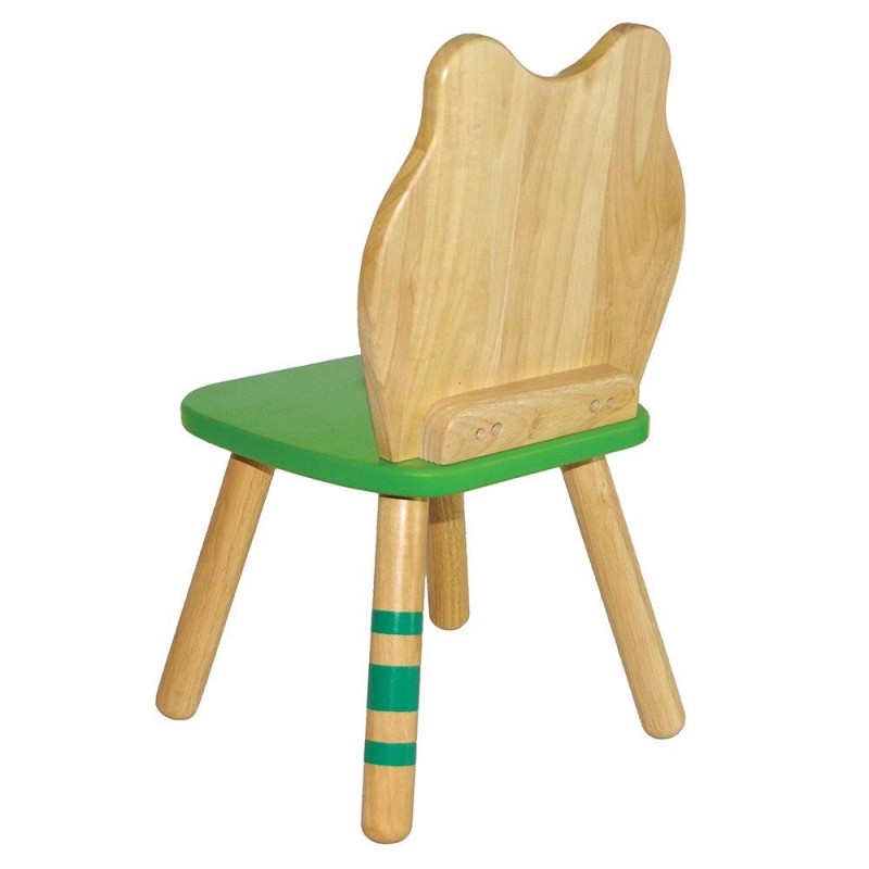 Svoora Παιδική Ξύλινη Καρέκλα Indianimals Αρκουδάκι 22003 Πράσινο (Μασίφ Rubberwood) 29x28x54 cm