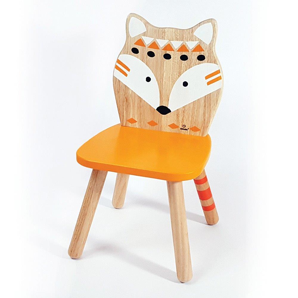 Svoora Children's Chair Indianimals 'Fox' (solid Rubberwood)