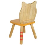 Svoora Παιδική Ξύλινη Καρέκλα Indianimals Αλεπού 22004 Πορτοκαλί (Μασίφ Rubberwood) 29x28x54 cm
