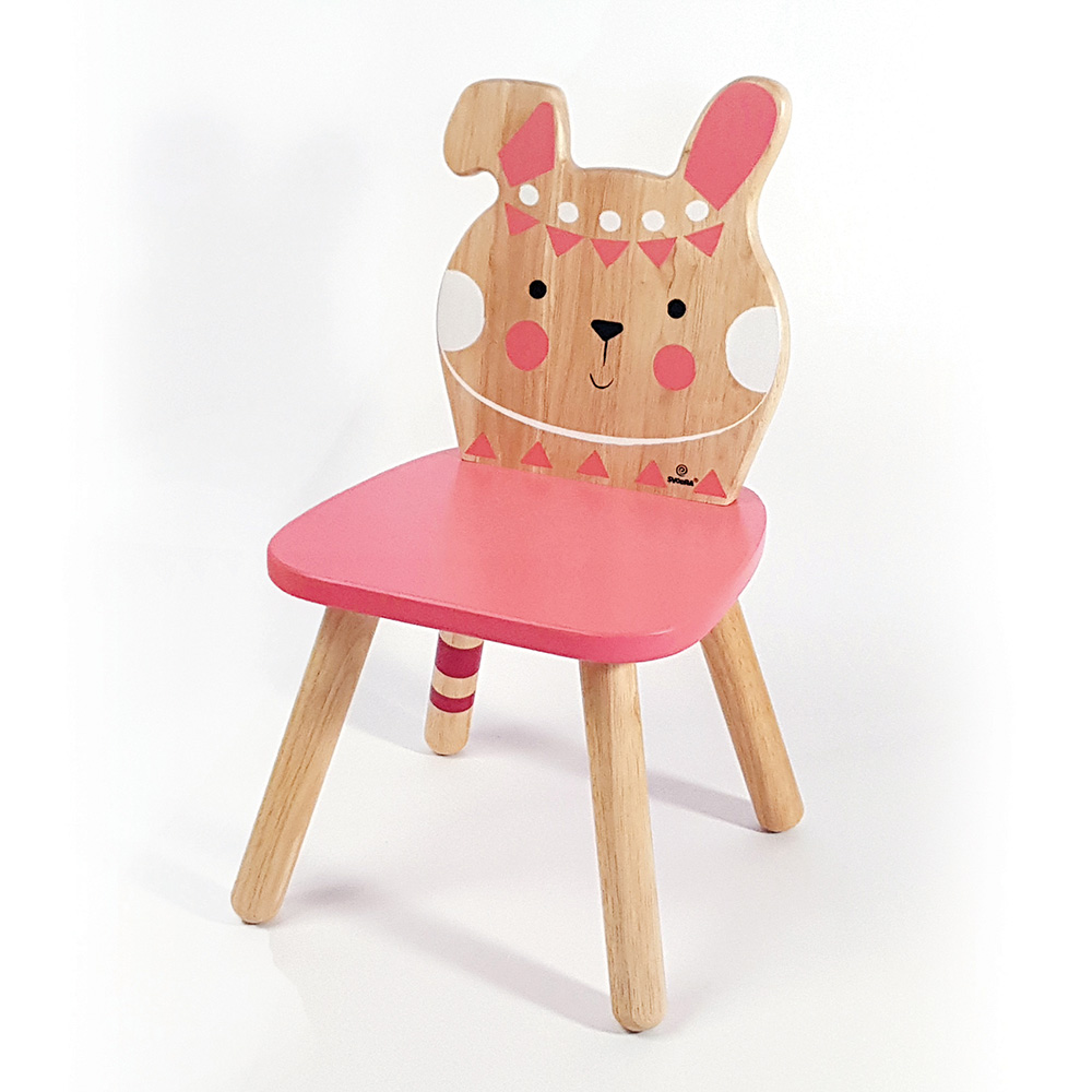 Svoora Childrens Chair Indianimals Bunny (solid Rubberwood)