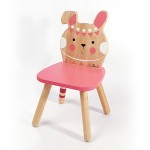 Svoora Παιδική Ξύλινη Καρέκλα Indianimals Λαγουδάκι 22005 Ροζ (Μασίφ Rubberwood) 29x28x54 cm
