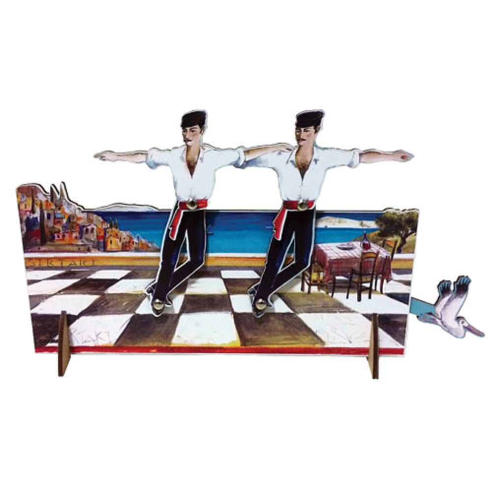 Svoora Moving wooden cards moving memories  Syrtaki dance dim A5
