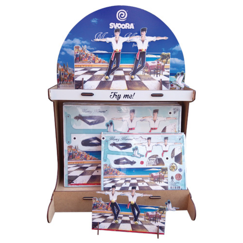 Svoora Moving wooden cards moving memories  Syrtaki dance dim A5