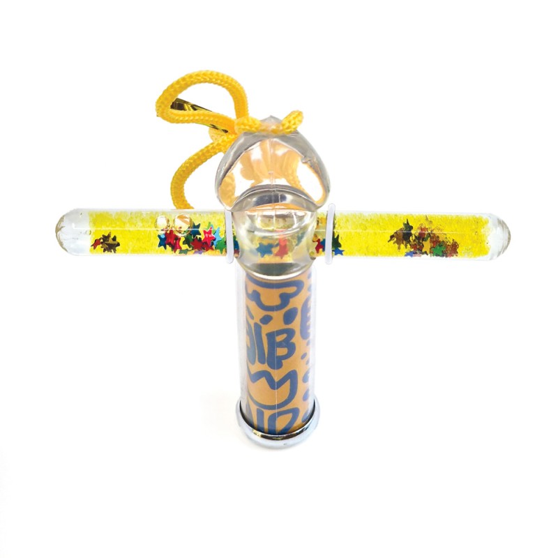Mini Liquid Stick Kaleidoscope Joyful Scribbles 'Yellow' 10 cm