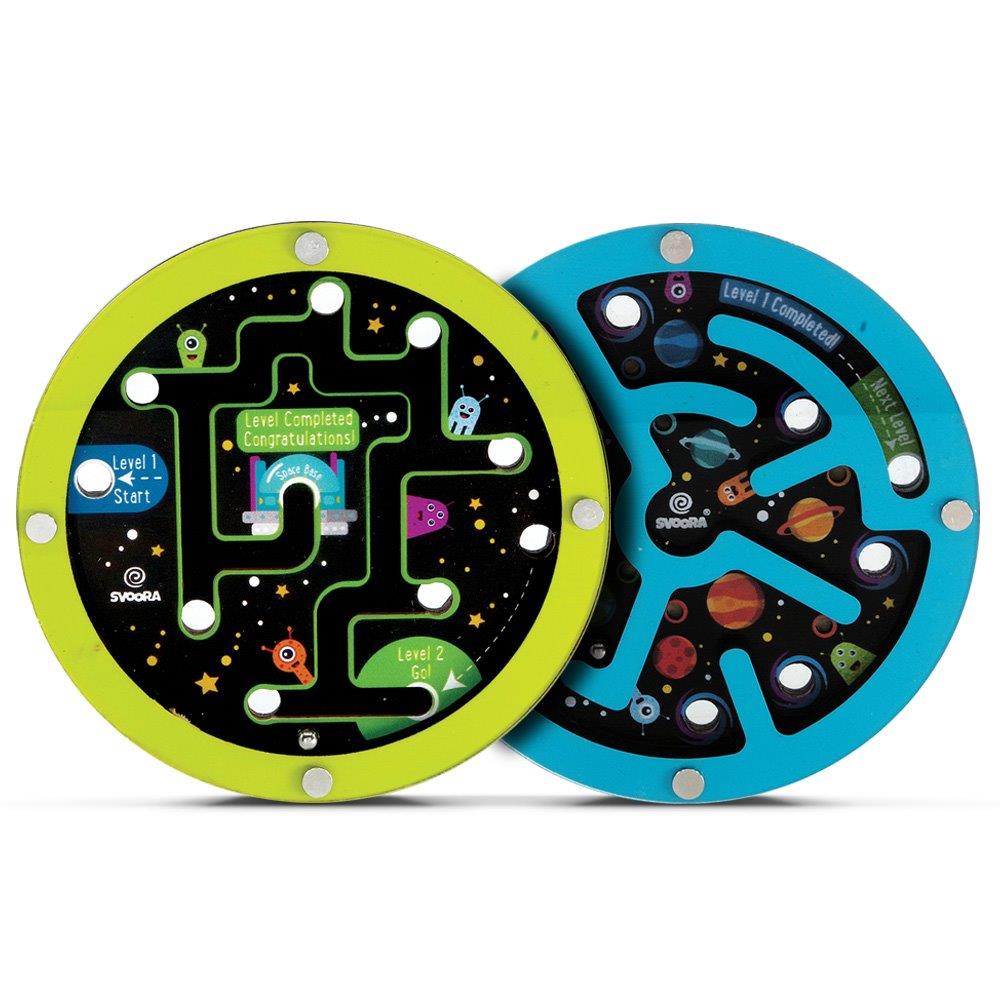 Svoora Wooden Double Disc Maze 'The space maze'