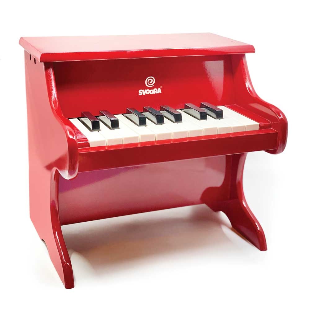 Svoora Childrens Red Wooden Piano (18 keys)