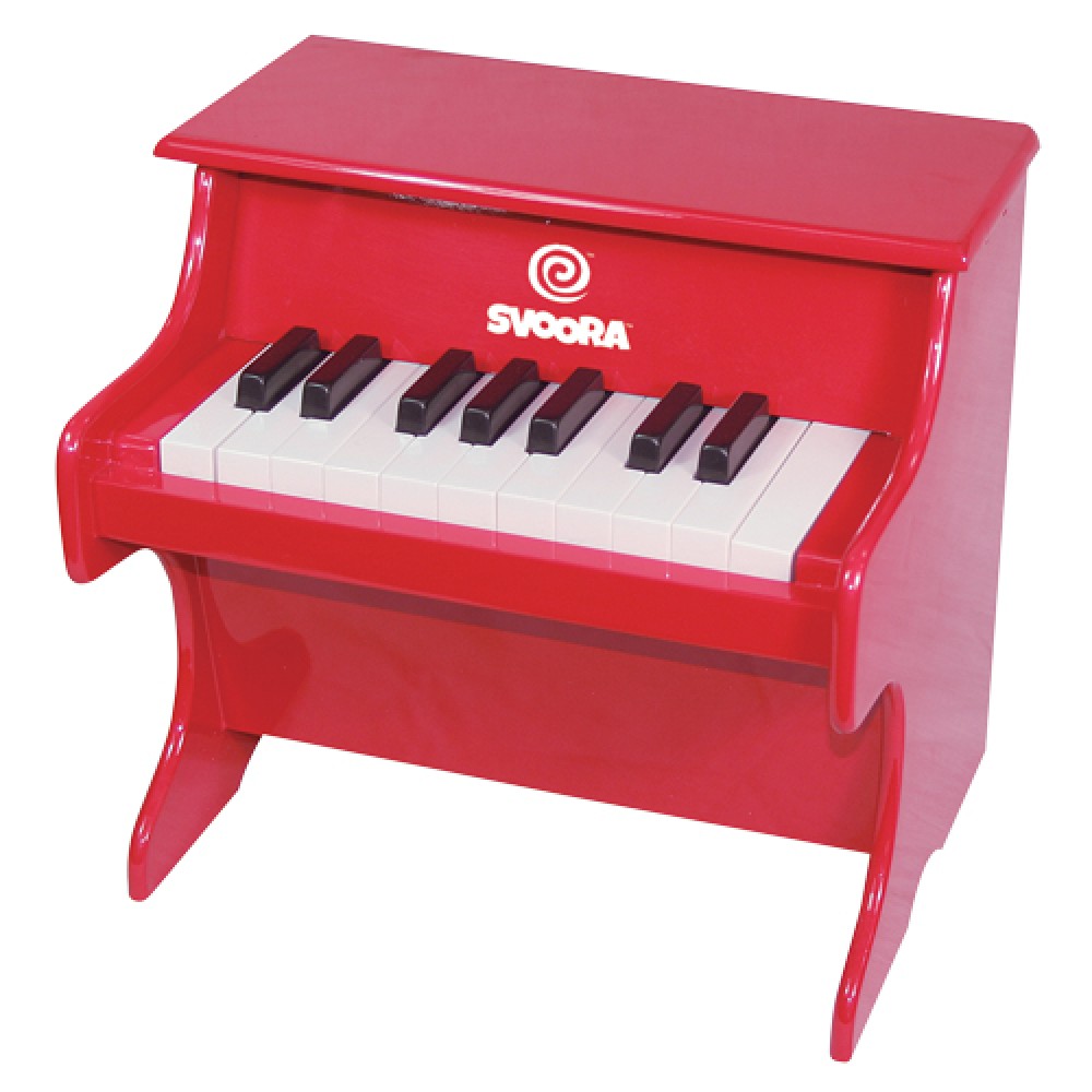 Svoora Children's Red Wooden Piano (18 keys)