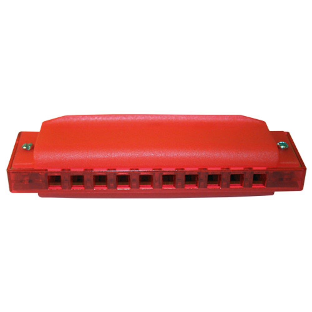 Red Harmonica with 20 tones and 10 holes