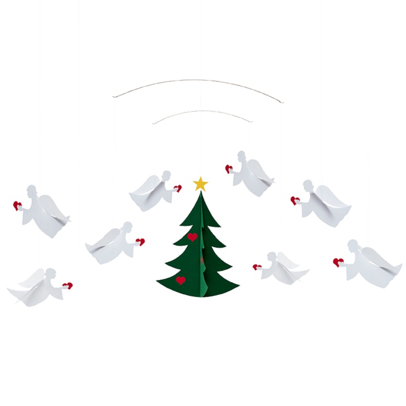 Flensted Μόμπιλε 8 Άγγελοι αγάπης με Χριστουγεννιάτικο δένδρο