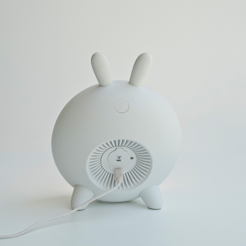 Rabbit & Friends Φωτιστικό Νυκτός - Ξυπνητήρι Λευκό Λαγουδάκι