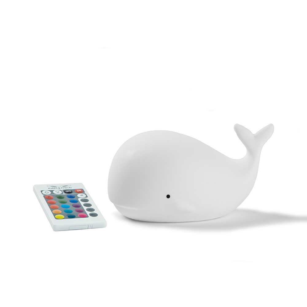 Rabbit & Friends Whale lamp with a remote control