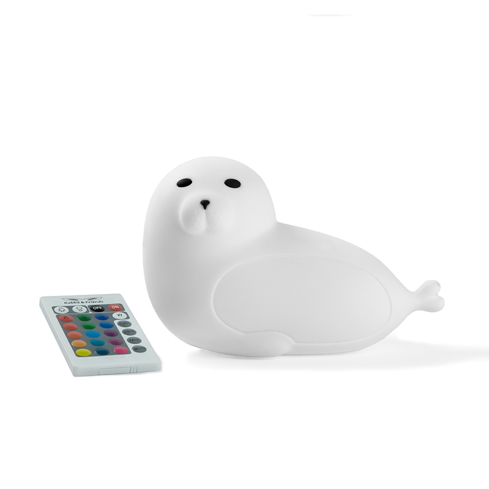 Rabbit & Friends silicone Led Lamp 'Seal' with a remote control