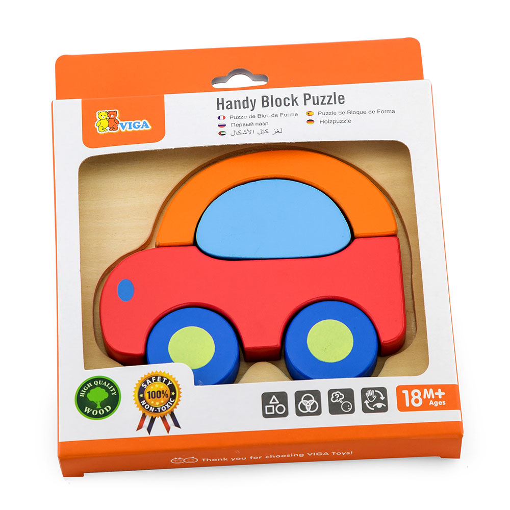 Viga Handy Block Puzzle - Car