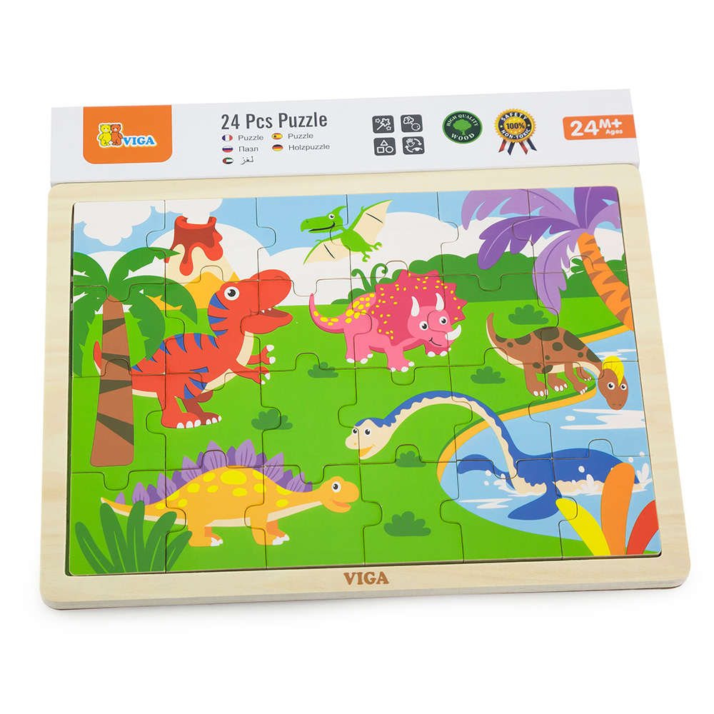 Viga 24 pcs Puzzle - Dinosaurs
