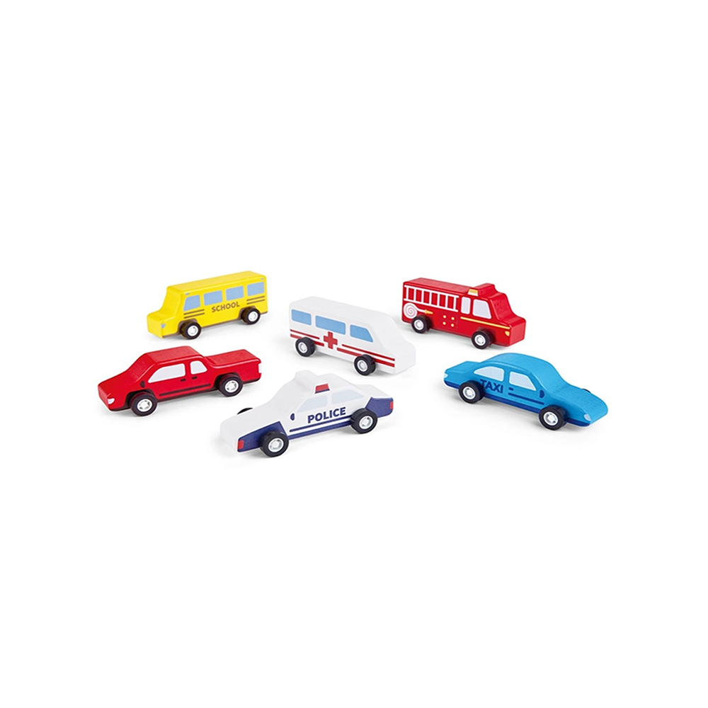 Pin Toys vehicle set 1-6pc