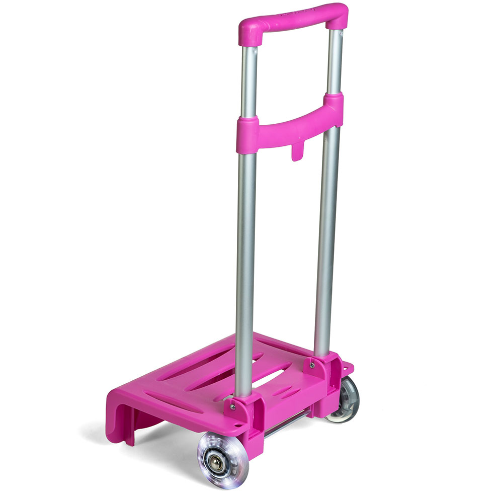 Βusquets Trolley Large with lighted wheels PINK/FUCHSIA