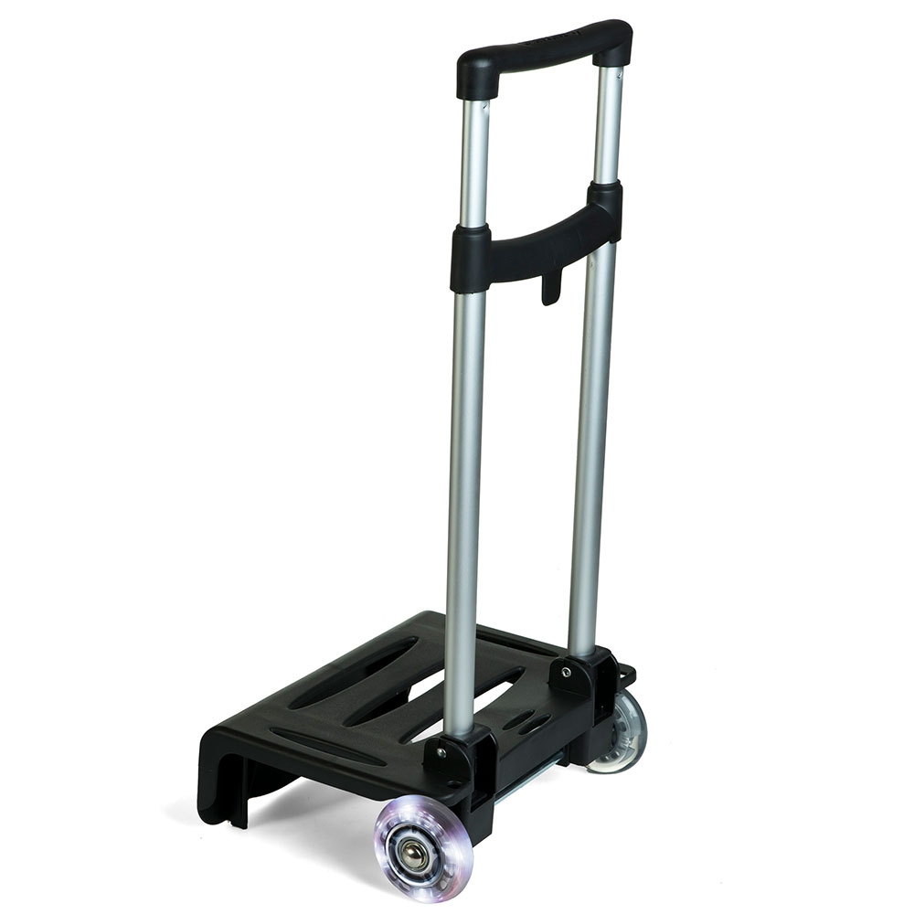 Βusquets Trolley Large with lighted wheels BLACK