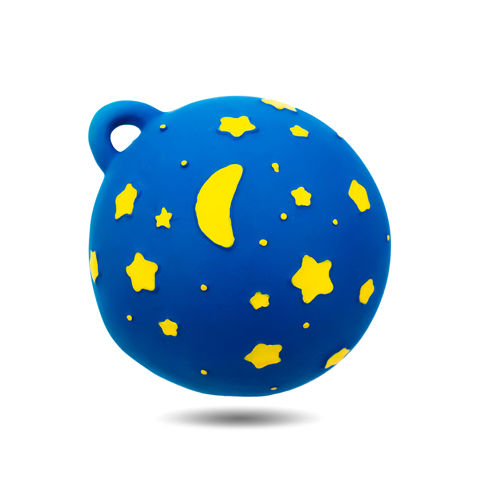 Lanco αισθητηριακή μπάλα-κουδουνίστρα από φυσικό καουτσούκ "Νύχτα-Μέρα"