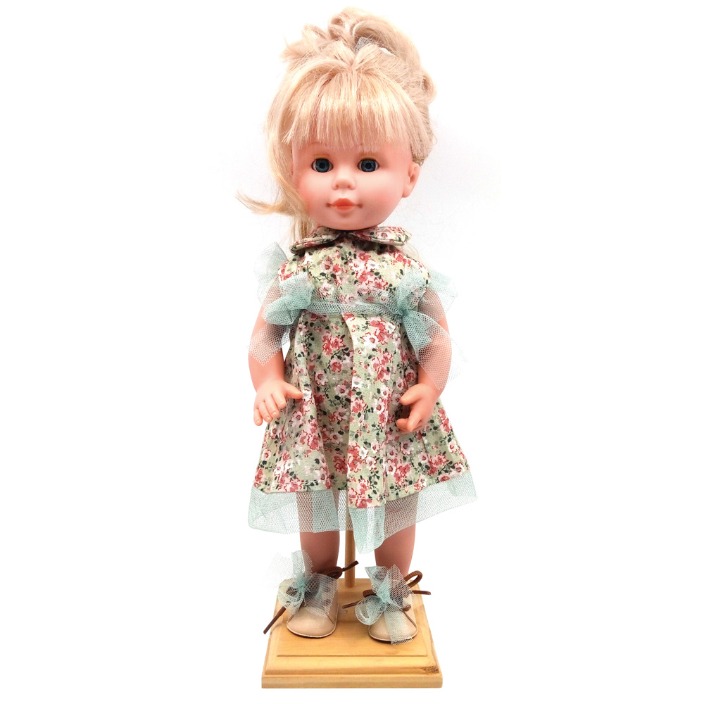 DNenes Κούκλα Βινυλίου Ξανθιά Φλοράλ φόρεμα με τούλι 34εκ.