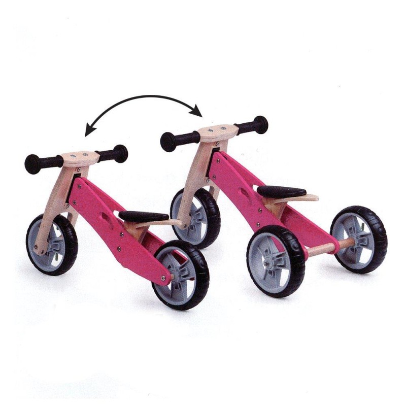 Zenit Ξύλινο Τρίκυκλο Ποδήλατο Ροζ