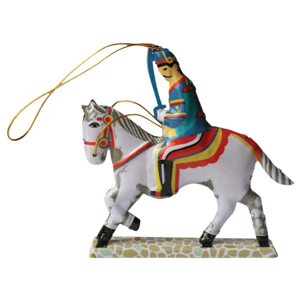 Retro hanging horse rider