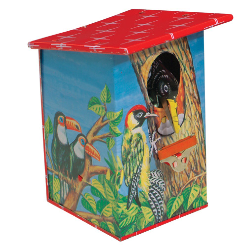 Collector tin Woodpecker bank