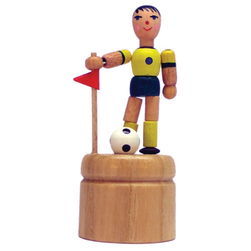 Ανέμη ξύλινη δακτυλομαριονέτα 'Ποδοσφαιριστής'