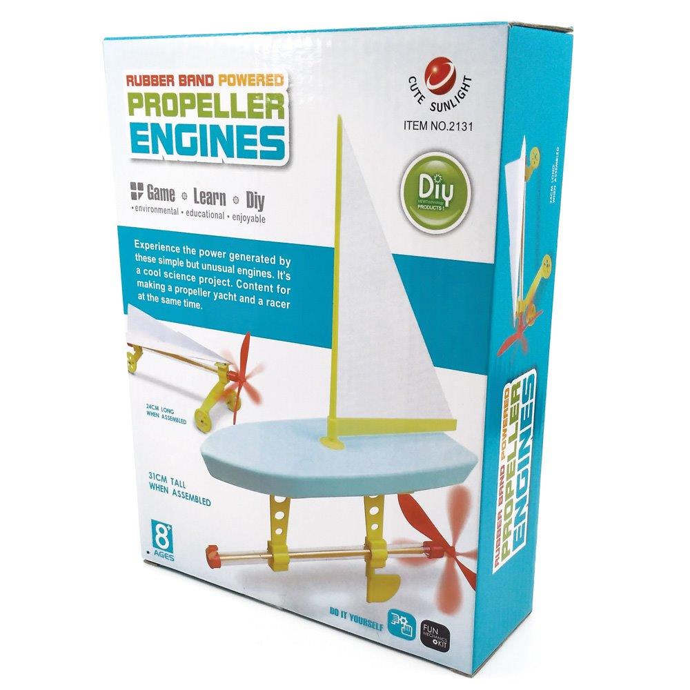 Rubber Band Power Propeller Engine
