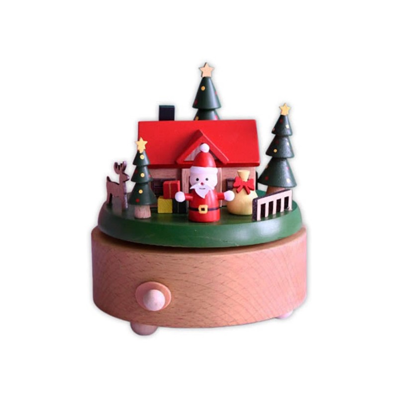 Μουσικό ξύλινο κουτί 'Άγιος Βασίλης' - Merry Christmas