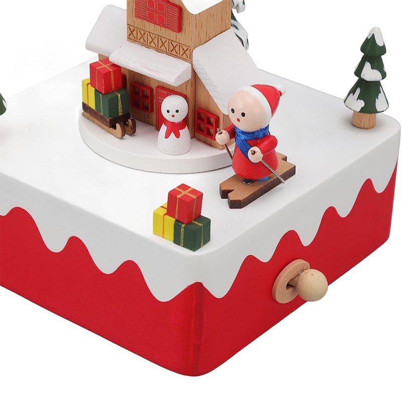 Μουσικό ξύλινο κουτί 'Το εργαστήρι του Αϊ Βασίλη' - Merry Christmas