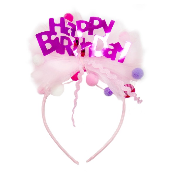 Great Pretenders Στέκα μαλλιών με πομ-πον Happy Birthday 7361
