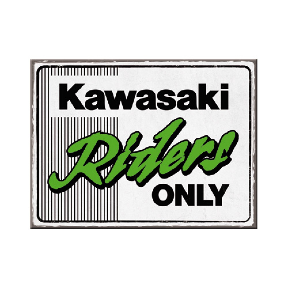 Nostalgic Μεταλλικό μαγνητάκι Kawasaki - Riders Only Ninja