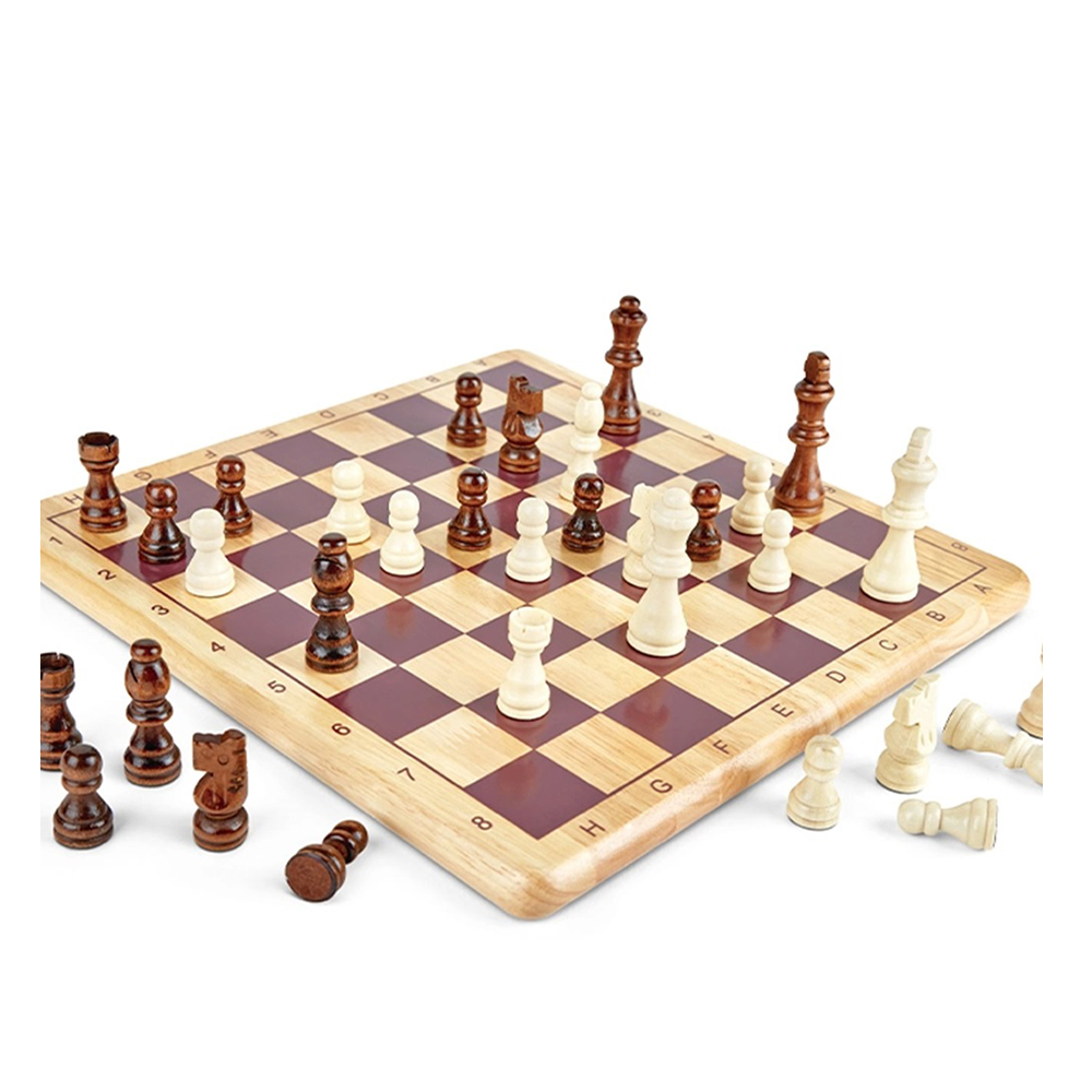 Pin Toys Ξύλινο κλασσικό παιχνίδι Σκάκι, από μασίφ καουτσουκόδεντρο